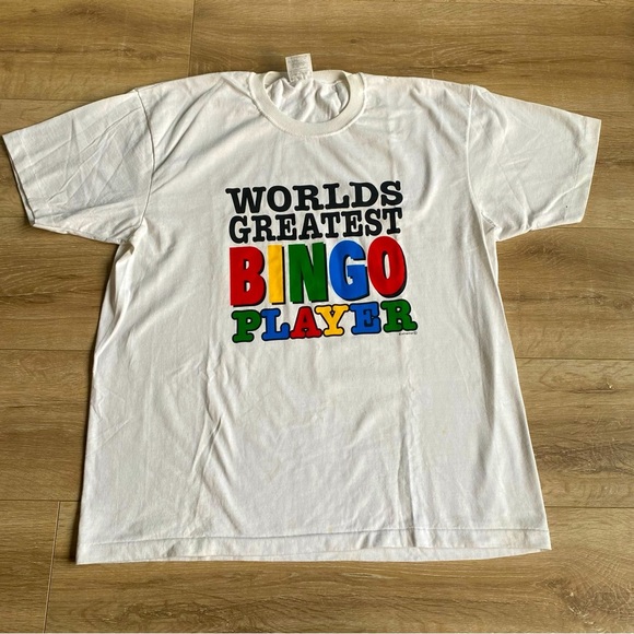 Vintage Worlds Greatest Bingo Player Original Designs teeshirt size large - Picture 1 of 5